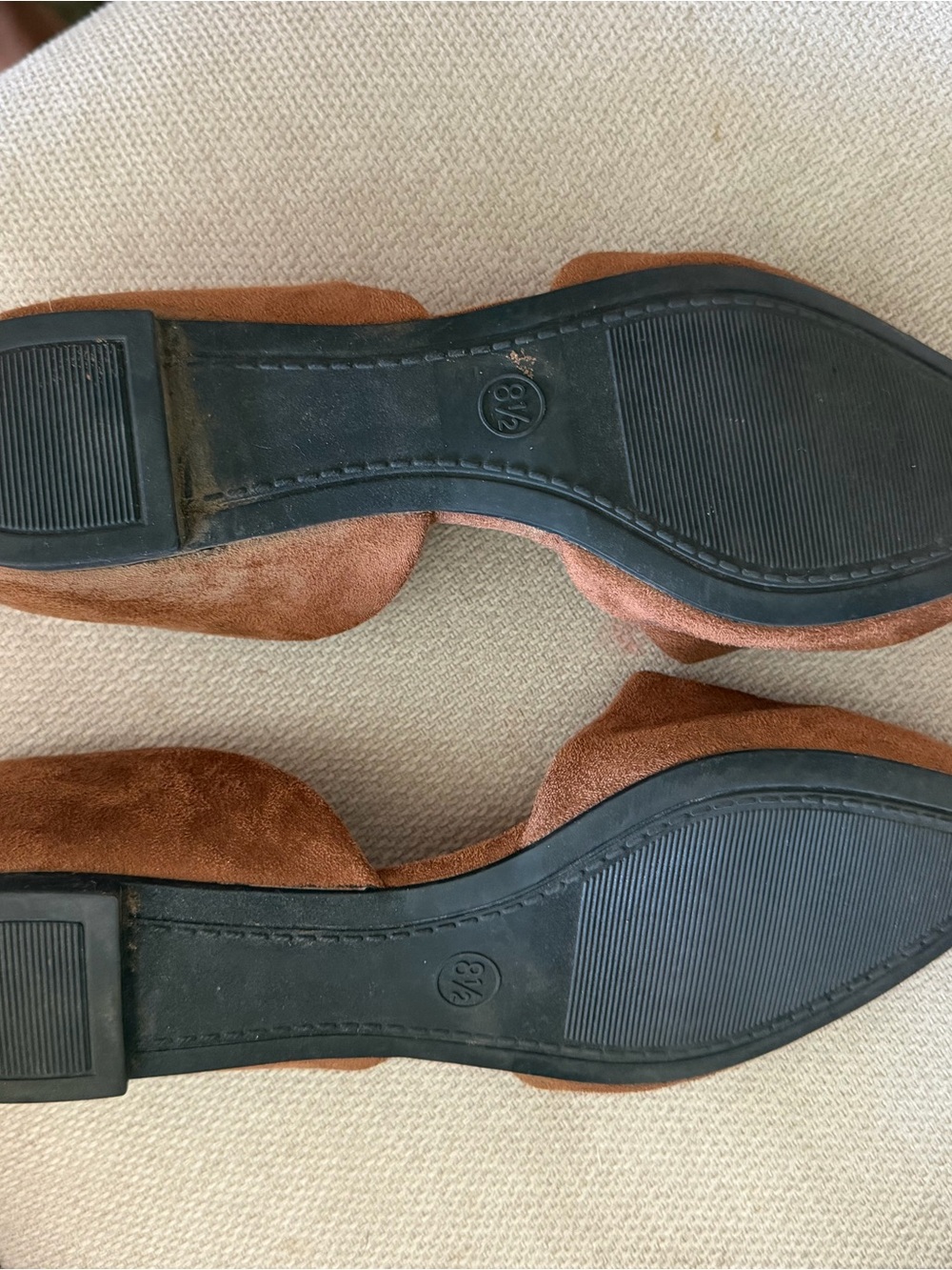 a new day Chestnut Suede Pointed Toe D'Orsay Flats - Picture 4 of 4